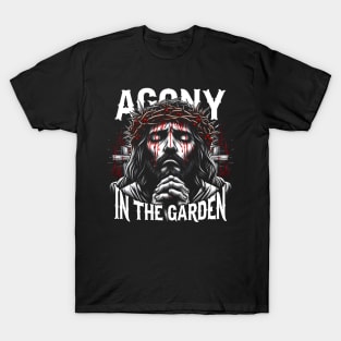 Agony in the Garden, Jesus kneeling in prayer in the Garden of Gethsemane T-Shirt